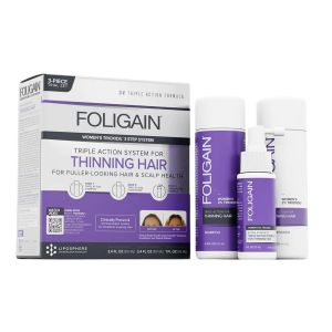 Foligain Trial Set Woman zestaw przeciw wypadaniu włosów stymulujący wzrost dla Kobiet 3 produkty